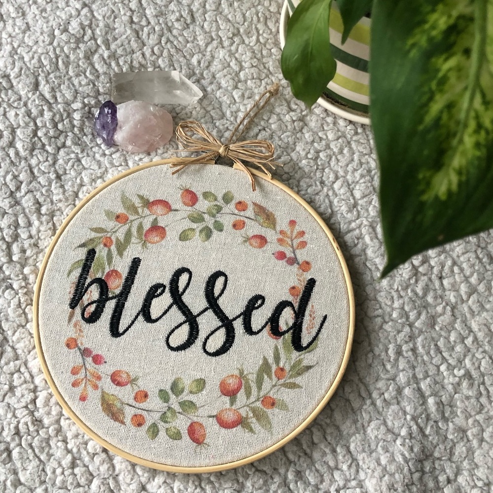 Blessed embroidery art